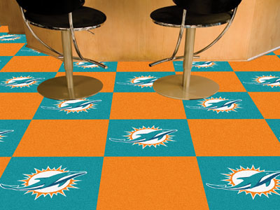 Fan Mats Miami Dolphins Team Carpet Tiles
