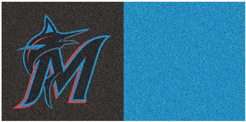 Fan Mats MLB Miami Marlins Team Carpet Tiles