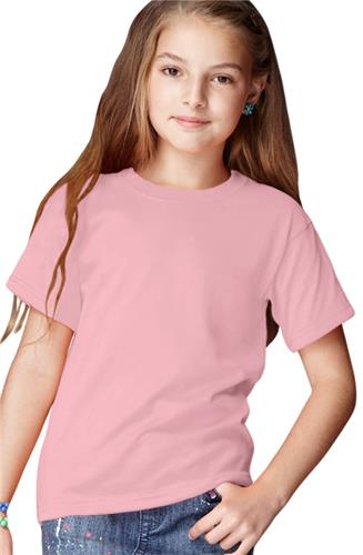 Anvil Pink Breast Cancer Heavyweight Youth T-Shirt. Printing is available for this item.