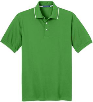 Port Authority Mens Rapid Dry Tipped Polo. Printing is available for this item.