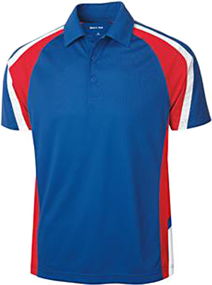 Sport-Tek Mens Tricolor Micropique Sport-Wick Polo. Printing is available for this item.