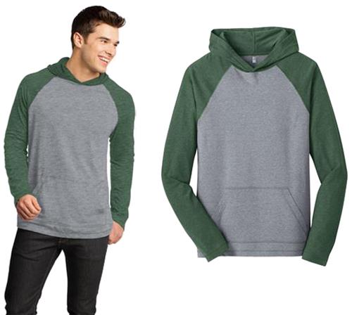 District Young Men's 50/50 Raglan Hoodie. Decorated in seven days or less.