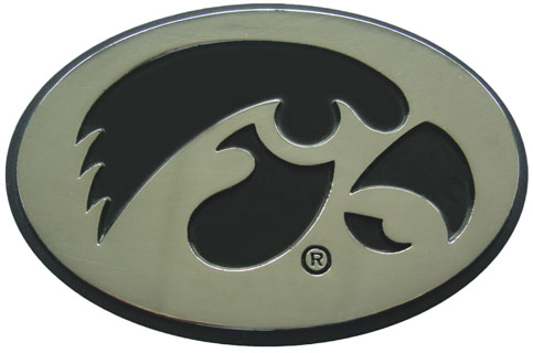 Fan Mats University of Iowa Chrome Vehicle Emblem