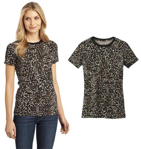 District Made Ladies' Perfect Weight Leopard Tee