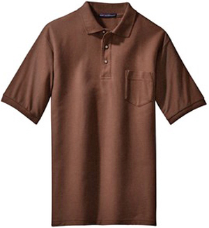 Port Authority Mens Silk Touch Polo with Pocket. Printing is available for this item.