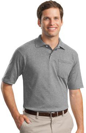 JERZEES SpotShield Jersey Knit Pocket Sport Shirt