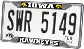 Fan Mats University of Iowa License Plate Frame