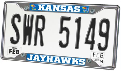 Fan Mats University of Kansas License Plate Frame