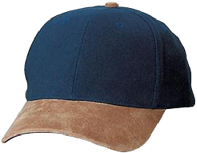 Two-Tone Brushed Twill Cap with Suede Visor