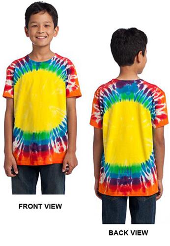 Port & Company Youth Window Rainbow Tie-Dye Tee