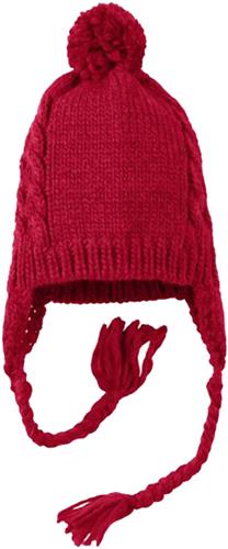District Cabled Wool Beanie with Pom