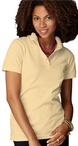 Anvil Women's Ring Spun Pique Knit Polos. Printing is available for this item.