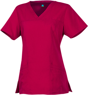Maevn Gravity Women's Sporty V-Neck Scrub Tops. Embroidery is available on this item.