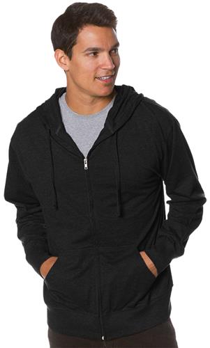 Independent Trading Men's Jersey Zip Hoodies. Decorated in seven days or less.