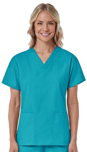 Maevn Core Women's Classic V-Neck Scrub Top 1016. Embroidery is available on this item.