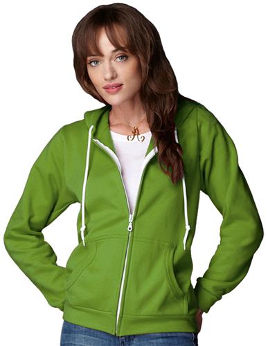 Anvil Women's Ring Spun Fashion Full Zip Hoodies. Decorated in seven days or less.