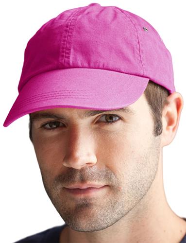 Anvil Pink Solid Low-Profile Twill 6-Panel Caps. Embroidery is available on this item.