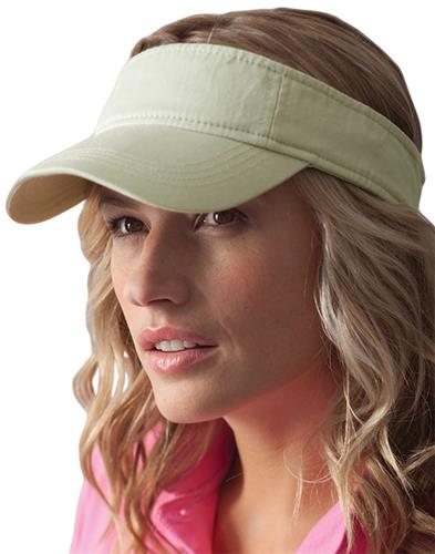 Anvil Solid Low-Profile Twill 3-Panel Visors. Embroidery is available on this item.