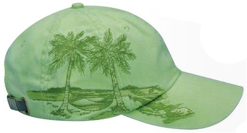 Adams Palm Trees Embroidered Caps. Embroidery is available on this item.