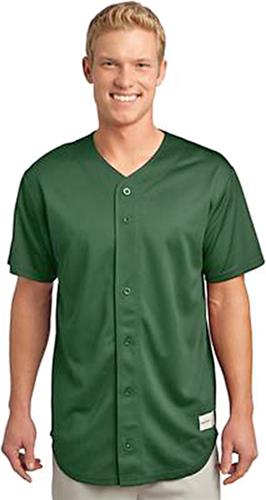 Sport-Tek PosiCharge Tough Mesh Full-Button Jersey. Decorated in seven days or less.