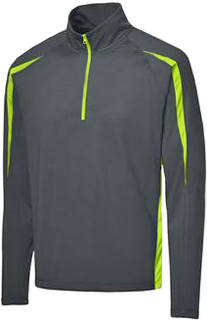 Sport-Tek Wick Stretch 1/2-Zip Colorblock Pullover. Decorated in seven days or less.