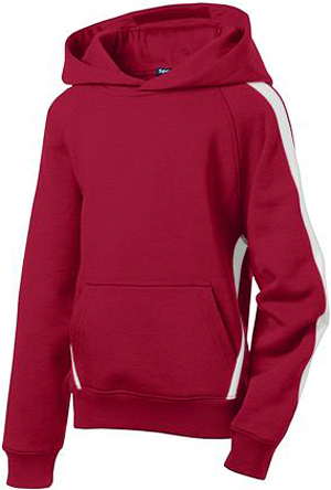 Sport-Tek Youth Sleeve Stripe Pullover Sweatshirt. Decorated in seven days or less.