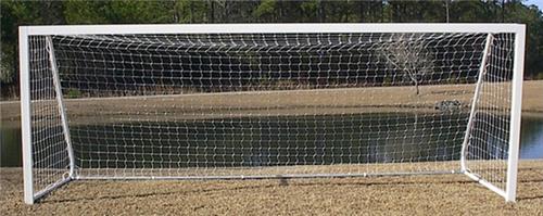 PEVO Club Series Soccer Goals Powder Coated White Finish. Free shipping.  Some exclusions apply.