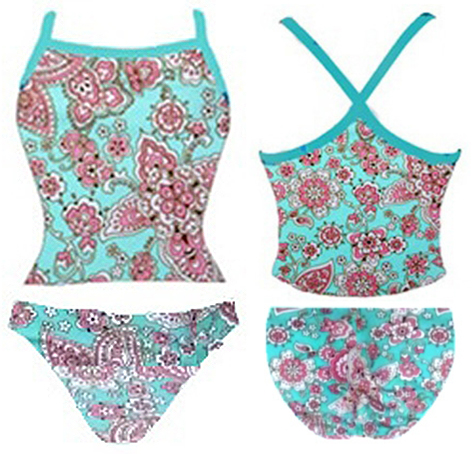 Adoretex Womens Cashu Tankini Set Swimsuit