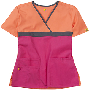 WonderWink Origins Women's Tri-Charlie Scrub Top. Embroidery is available on this item.