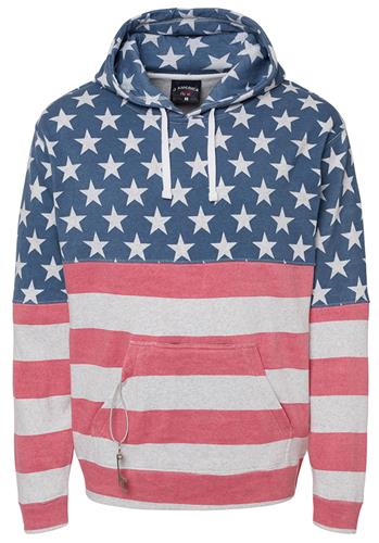 J America HUZU Tailgate Hooded Sweatshirt 8815. Decorated in seven days or less.