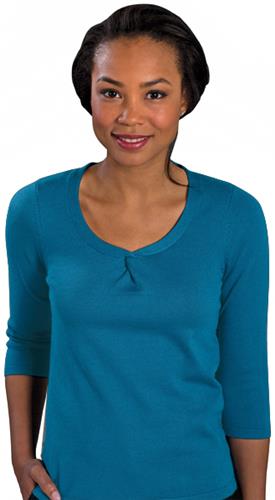 Edwards Womens Twisted Knot 3/4 Sleeve Sweater