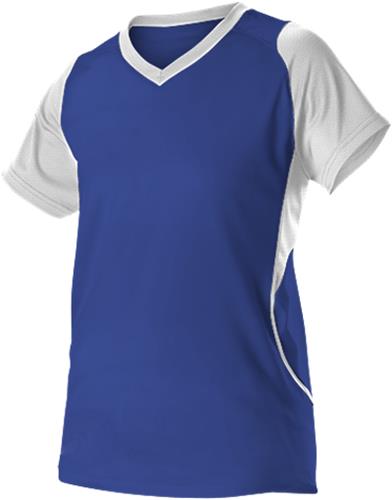 Girl's Large (White/White) eXtreme Softball Jersey