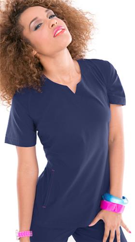 Smitten Women's Knock Out Scrub Tunic. Embroidery is available on this item.