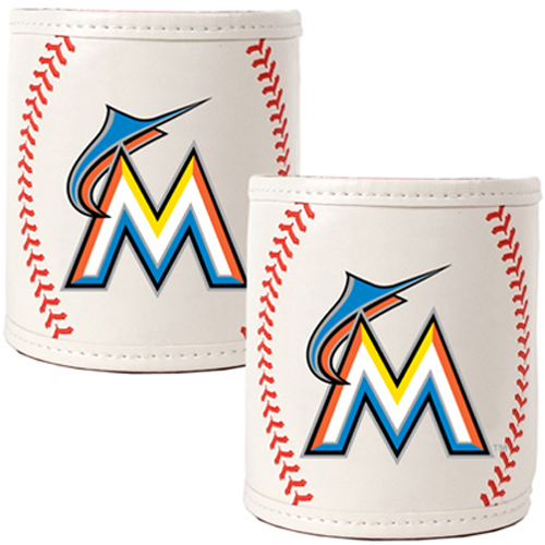 MLB Miami Marlins Baseball 2pc Can Holder Set
