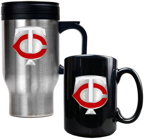 MLB Minnesota Twins Travel Mug & Coffee Mug Set