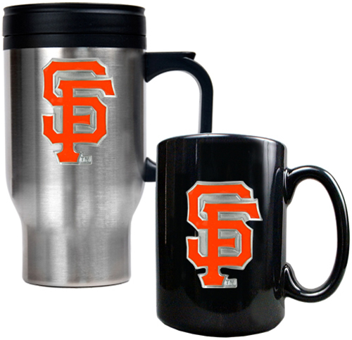 MLB SF Giants Travel Mug & Coffee Mug Set