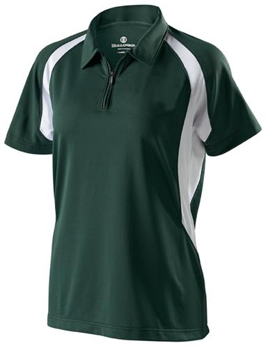 Holloway Ladies Circuit Zip Neck Polo Shirt. Printing is available for this item.