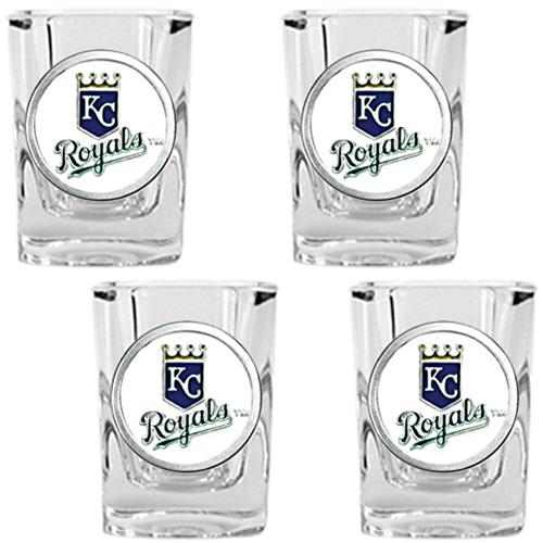 MLB Kansas City Royals 4pc Square Shot Glass Set