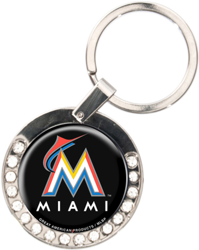 MLB Miami Marlins Rhinestone Key Chain