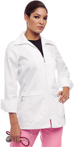 Urbane Women's Zipper Front Lab Coat. Embroidery is available on this item.