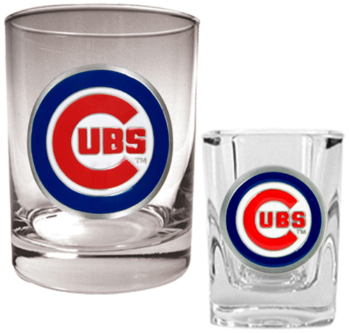 MLB Chicago Cubs Rocks Glass & Shot Glass Set
