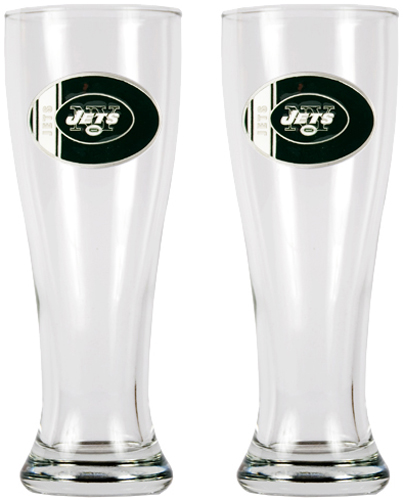NFL New York Jets 2 Pc 16oz Classic Pilsner Set