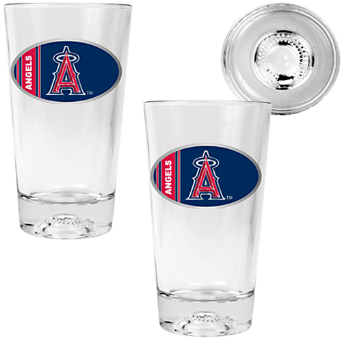 MLB Los Angeles Angels 2pc Baseball Pint Glass Set