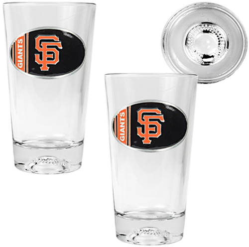 MLB SF Giants 2pc Baseball Pint Glass Set