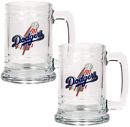 MLB Los Angeles Dodgers 2pc Glass Tankard Set