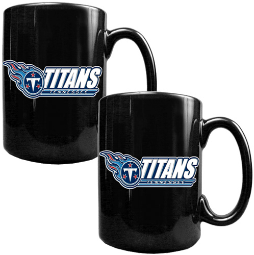 NFL Tennessee Titans Black Ceramic Mug (Set of 2)
