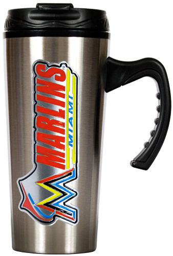 MLB Miami Marlins Slim Stainless Steel Travel Mug