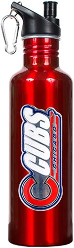 MLB Chicago Cubs Red Stainless Steel Water Bottle