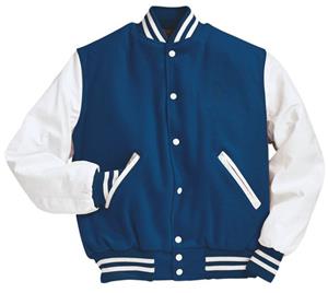 Holloway Varsity Wool Body / Leather Sleeve Jacket - Soccer Equipment ...