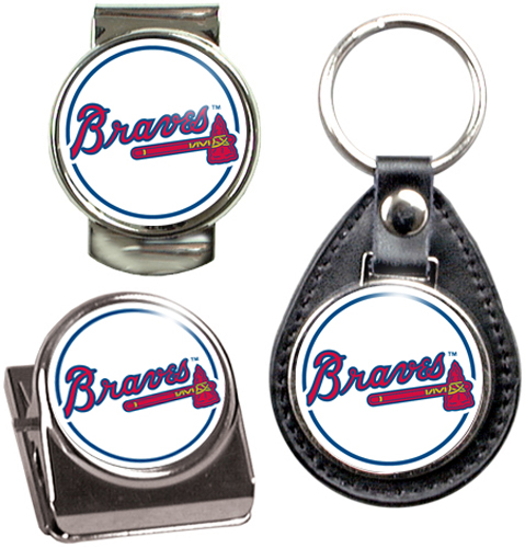 MLB Braves Key Chain Money Clip & Magnet Clip Set